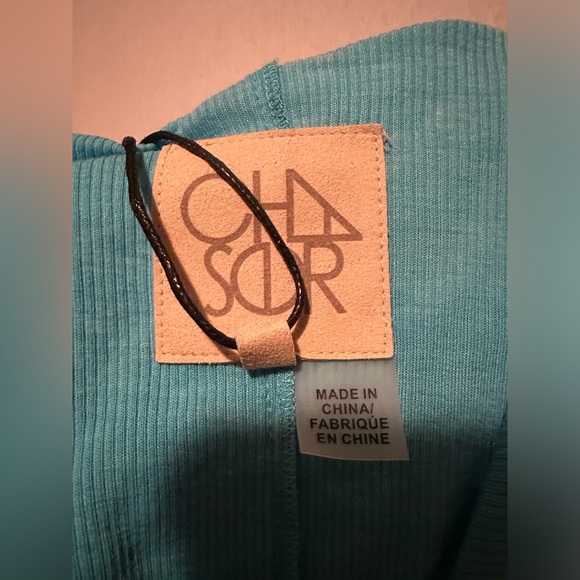 Chaser Lace-Up Front Tank Top Ribbed Tunic Spaghetti Traps NEW NWT Size Large - Picture 7 of 8